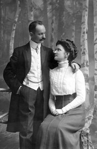 Pavel Zhukov with his wife Anna, late 19th century